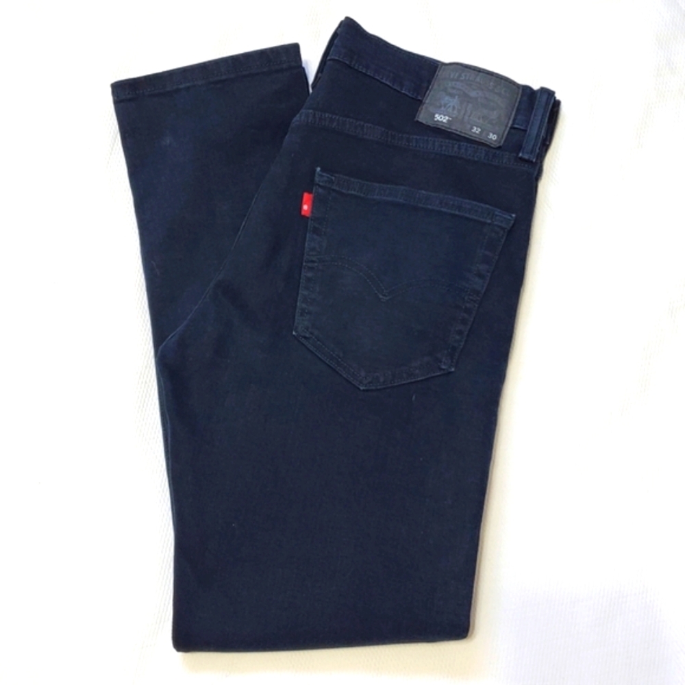 Levi's 502 Regular Taper Fit Jeans Graphite Ink 32 Waist - Picture 4 of 8